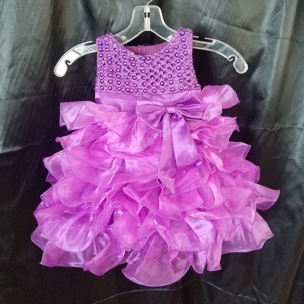 Formal Dress Purple 18m Toddler Girls with Ruffles